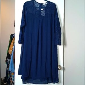 FLY CURVY Blue Beaded Dress